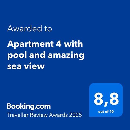 לוקבה Apartment 4 With Pool And Amazing Sea View מראה חיצוני תמונה